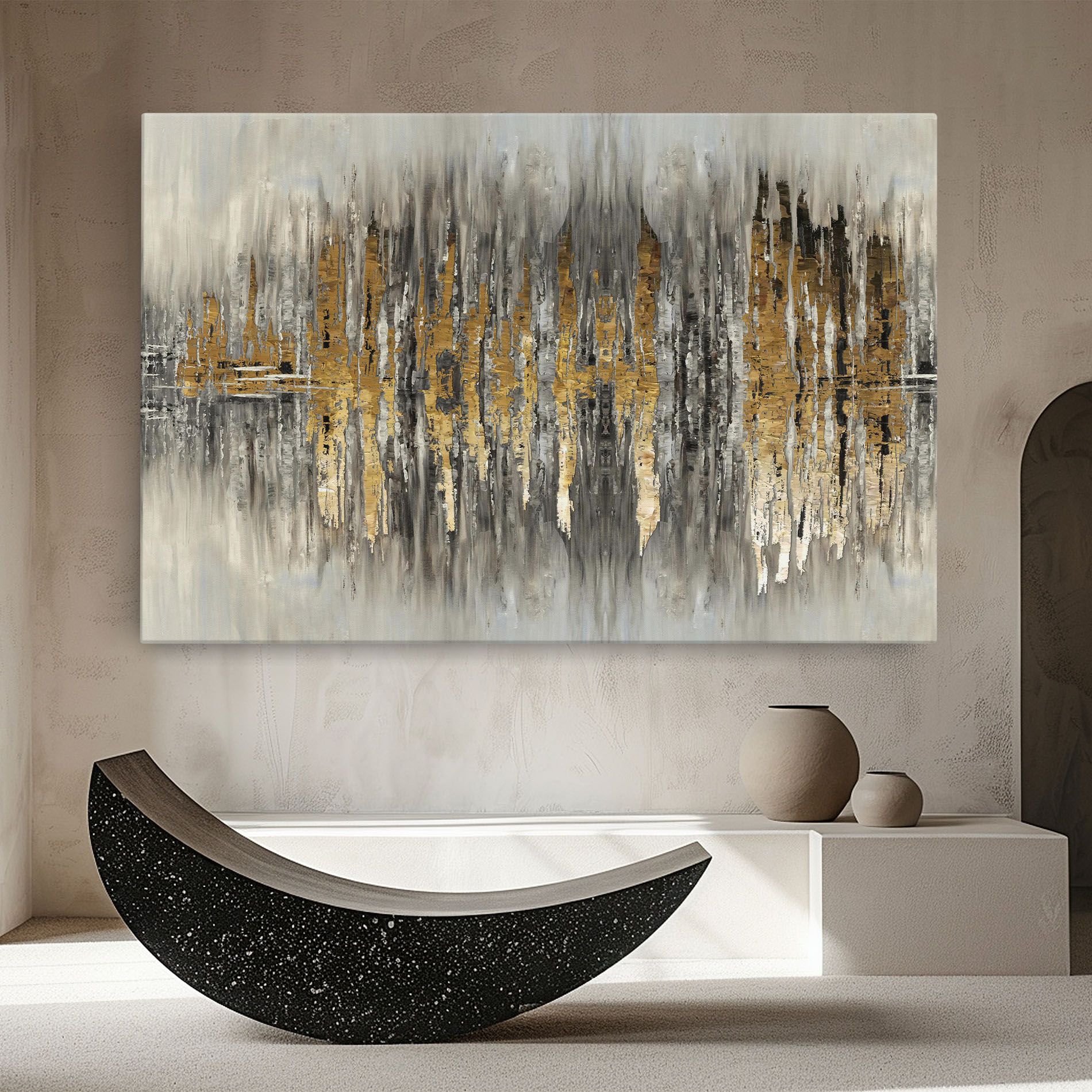 Obraz na Płótnie Acrylic Silver Paint